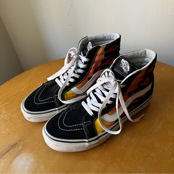 🥀Vans Flame Sk8-Hi Reissue Sneakers MEN 6.5 WOM 8🥀 - Picture 3 of 14